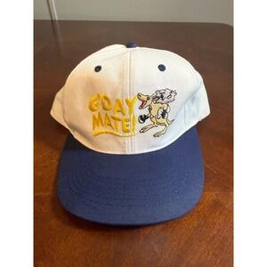 Vintage 80s 90s G'Day Mate Australia Hat Kangaroo Koala Snapback Cap Souvenir
